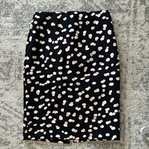 Stylish Black and Pink Polka Dot Skirt